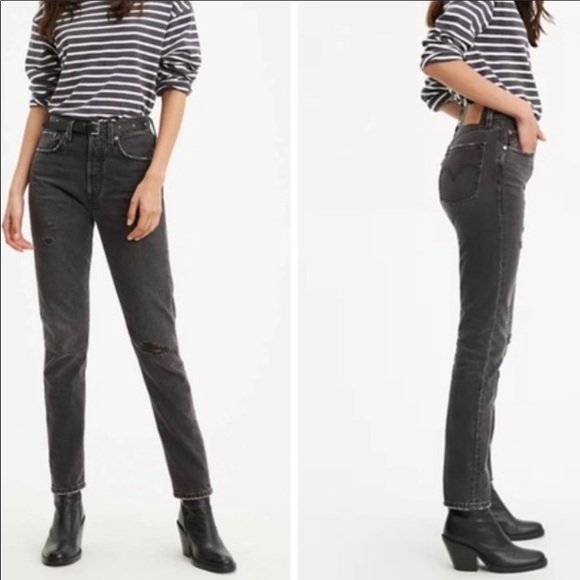 🆕Levi's 501 Premium Distressed Skinny Jeans - Picture 8 of 12